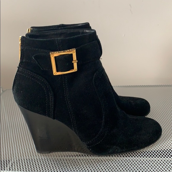 Tory Burch Adrienne Suede Wedge Ankle Booties - Picture 2 of 5